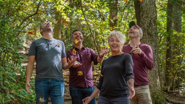 group of hikers enjoying fall in the nc blue ridge mountains.jpg