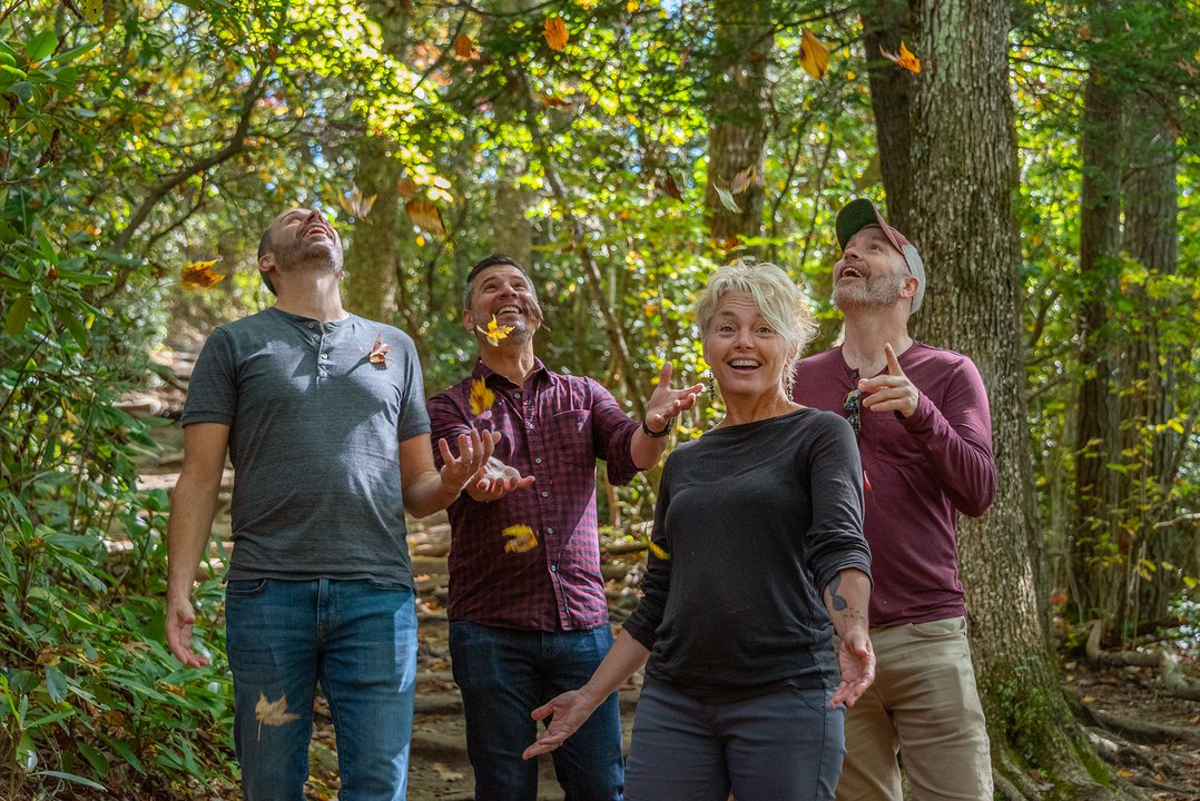 group of hikers enjoying fall in the nc blue ridge mountains.jpg