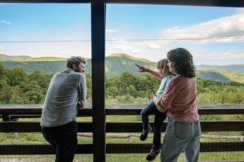 Family at The Orchard at Altapass McDowell County