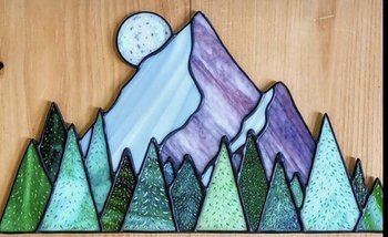 yodel_3D Mountain/Pines Stained Glass with Catherine