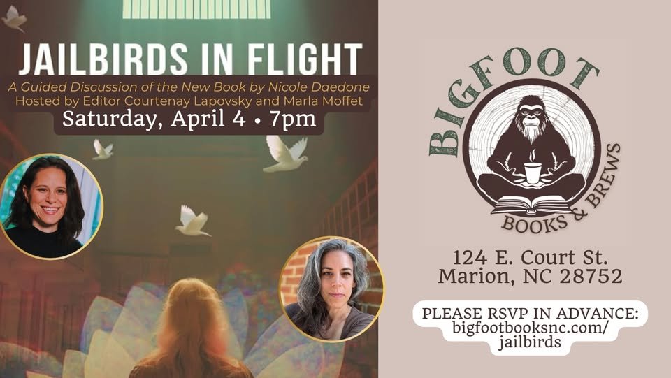 yodel_A Guided Discussion of “Jailbirds in Flight” with Editor Courtenay Lapovsky at Bigfoot Books & Brews