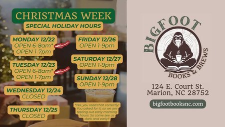 yodel_Christmas Week - Special Holiday Hours at Bigfoot Books & Brews