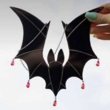 yodel_Go Batty Stained Glass Suncatcher with Catherine