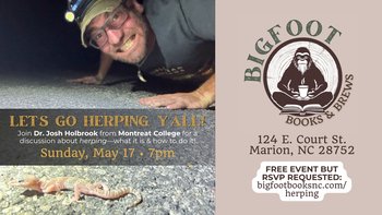 yodel_Let’s Go Herping, Y’all! Teach-In with Dr. Josh Holbrook at Bigfoot Books & Brews