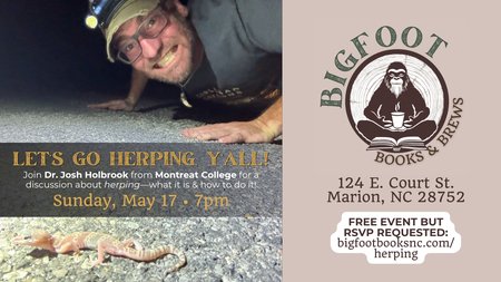 yodel_Let’s Go Herping, Y’all! Teach-In with Dr. Josh Holbrook at Bigfoot Books & Brews