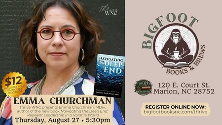 yodel_Local WNC Author Emma Churchman, MDiv at The Parlor Car in Marion, NC