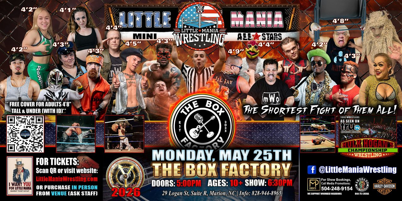 yodel_Marion, NC - Little Mania Mini Wrestling @ The Box factory