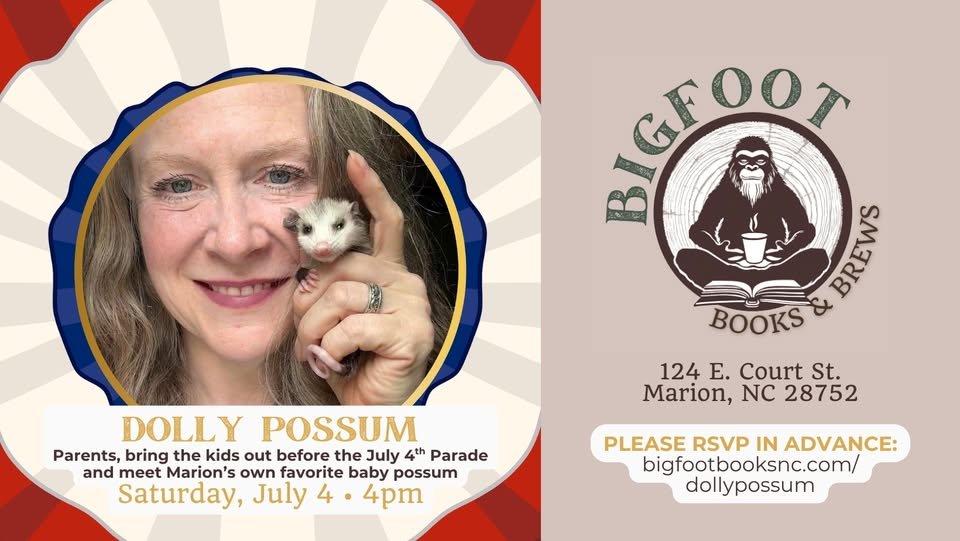 yodel_Meet “Dolly Possum” America’s Favorite Marsupial this 4th of July at Bigfoot Books & Brews
