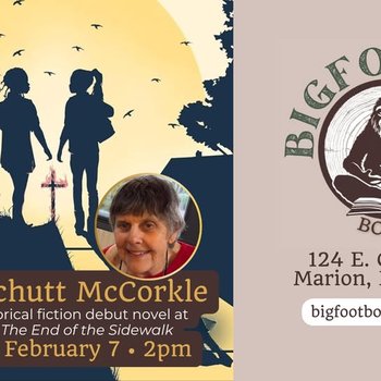 yodel_Nancy Schutt McCorkle, 81-year-old first-time author of historical fiction in Downtown Marion, NC
