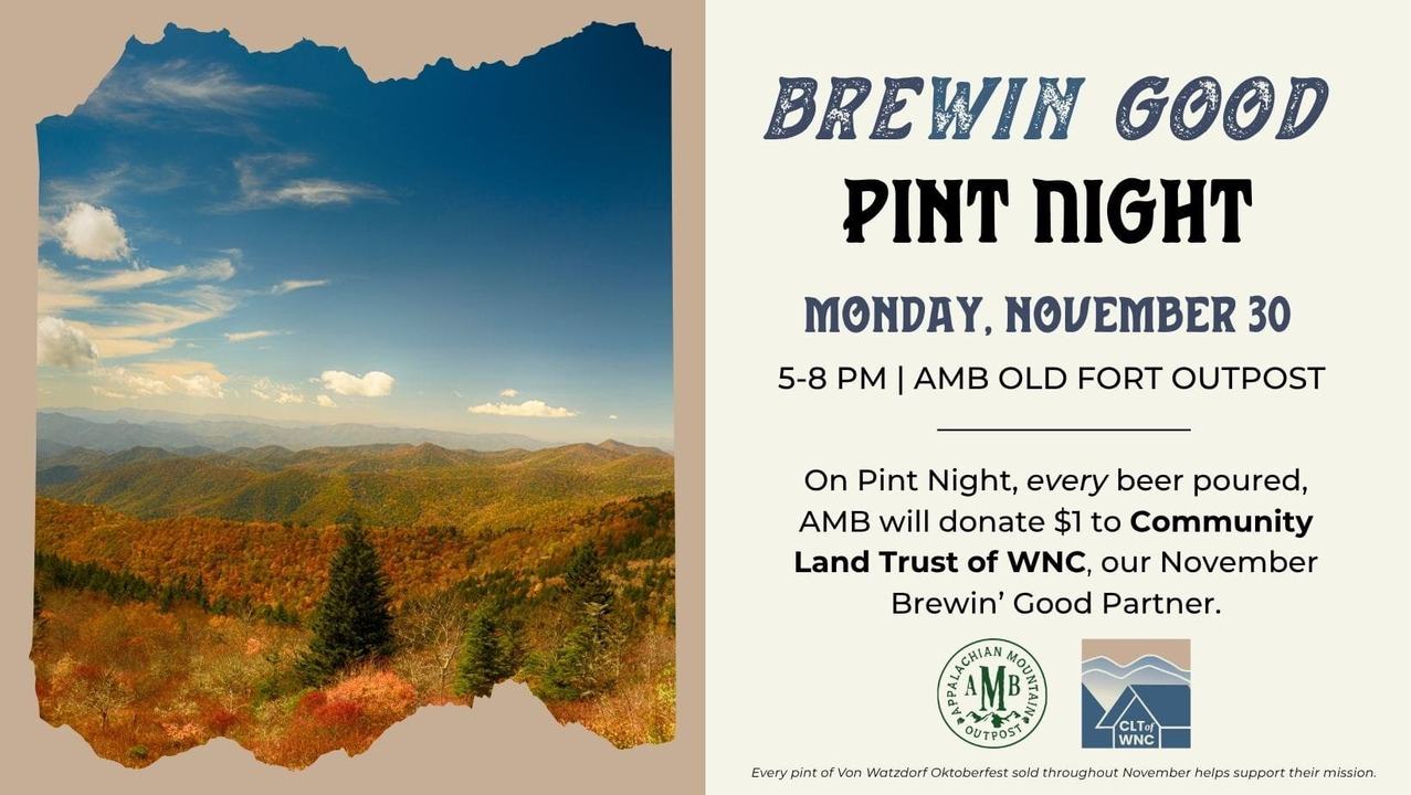 yodel_November 2026 Brewin' Good Pint Night: Community Land Trust of WNC - Old Fort
