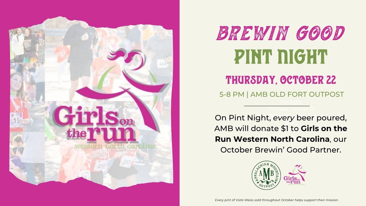 yodel_October 2026 Brewin' Good Pint Night: Girls on the Run Western North Carolina - Old Fort