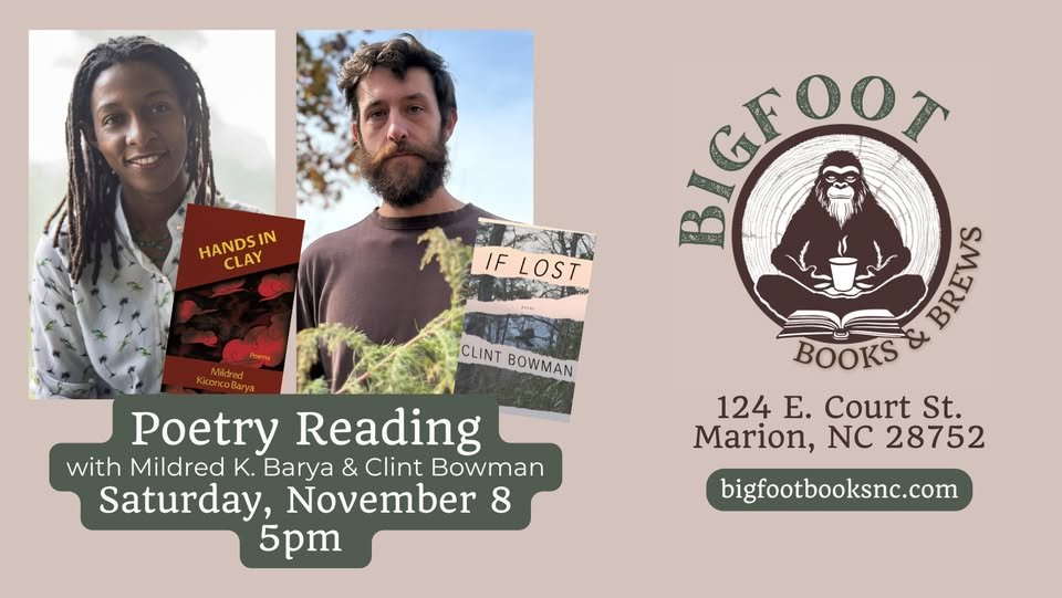 yodel_Poetry Reading with featured authors Mildred K. Barya and Clint Bowman