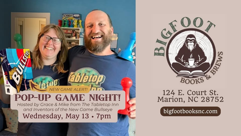 yodel_Pop-Up Game Night at Bigfoot Books & Brews