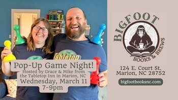 yodel_Pop-Up Game Night at Bigfoot Books & Brews