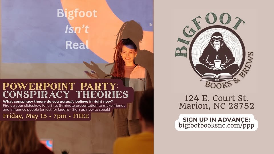 yodel_PowerPoint Party: Conspiracy Theories at Bigfoot Books & Brews