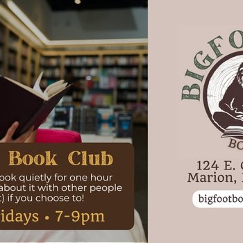 yodel_Silent Book Club — First Fridays! — at Bigfoot Books & Brews