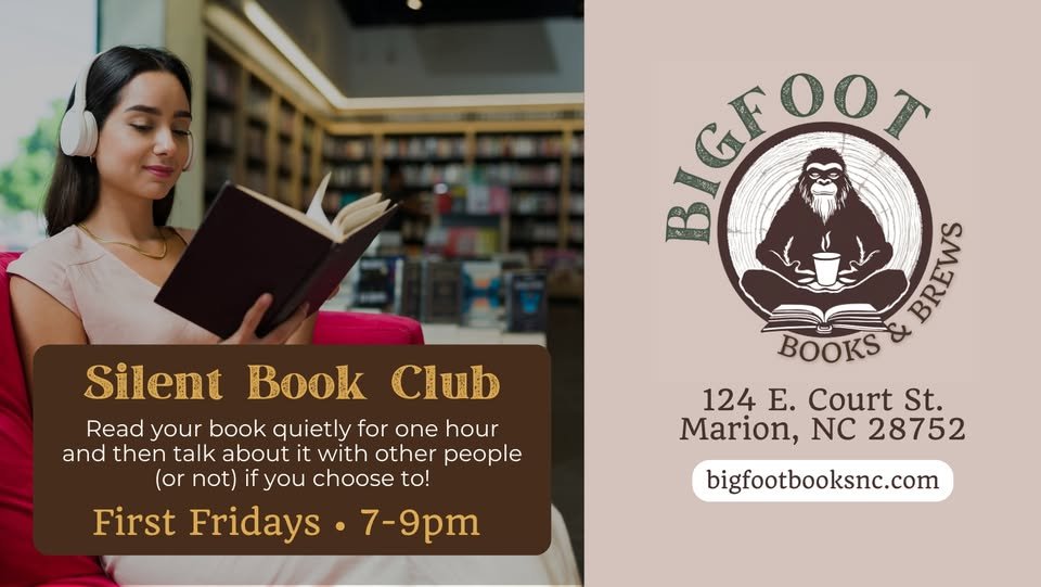 yodel_Silent Book Club — First Fridays! — at Bigfoot Books & Brews