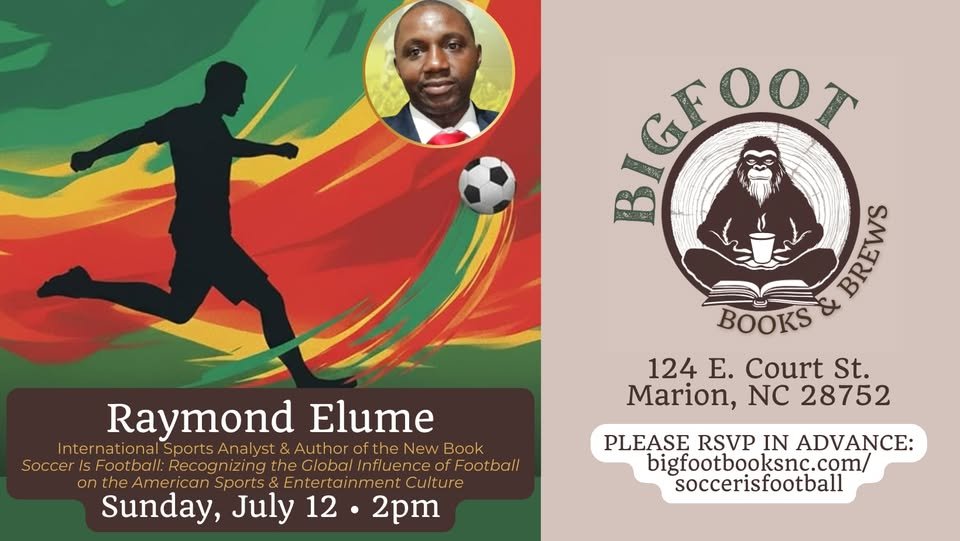 yodel_“Soccer Is Football” Author Talk and Book Signing with Raymond Elume at Bigfoot Books & Brews