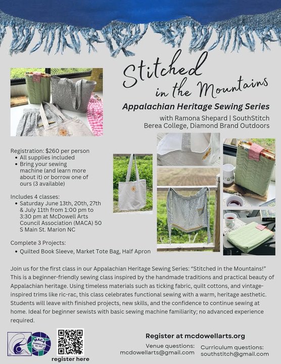 yodel_Stitched in the Mountains - Appalachian Heritage Sewing Class Series