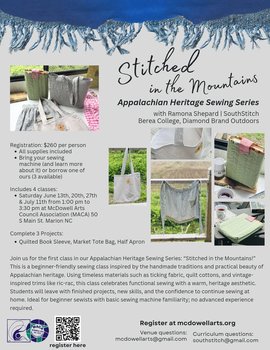 yodel_Stitched in the Mountains - Appalachian Heritage Sewing Class Series